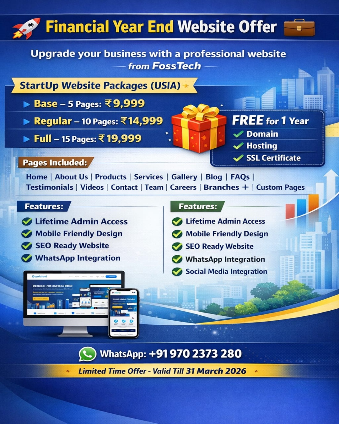 Upgrade your business with a professional website from FossTech