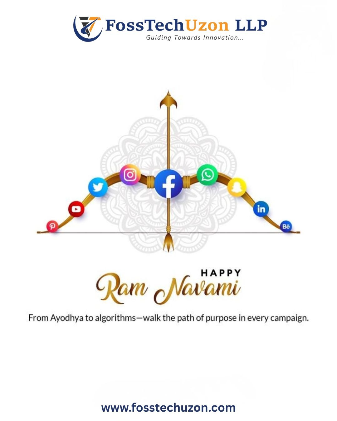 On this auspicious occasion of Ram Navami, may the path of Lord Ram inspire purpose, clarity, and success in every journey ✨🙏