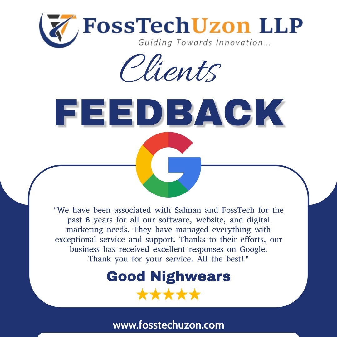 Client Feedback for FossTechUzon LLP