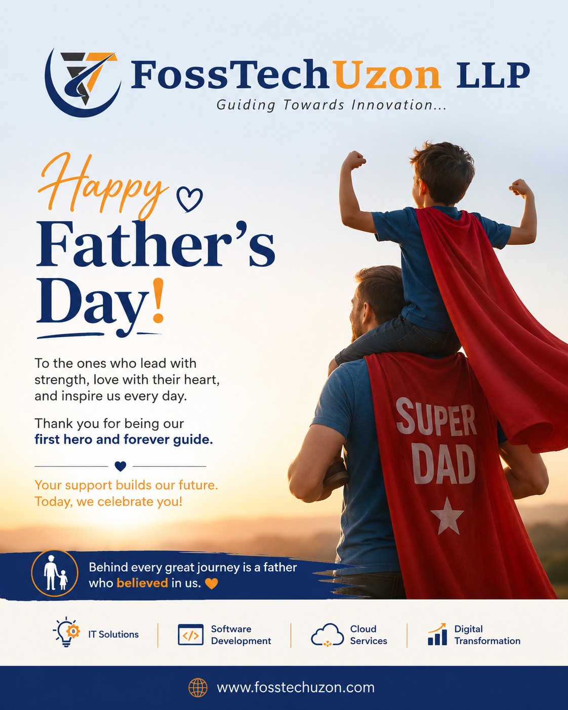 Behind every innovation is someone who believed in us first—our fathers. 💙