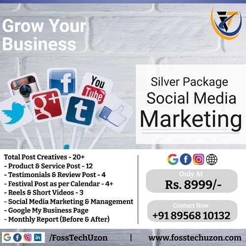 Grow your Business .... With our Silver package of Social Media Marketing in just 8999/-
