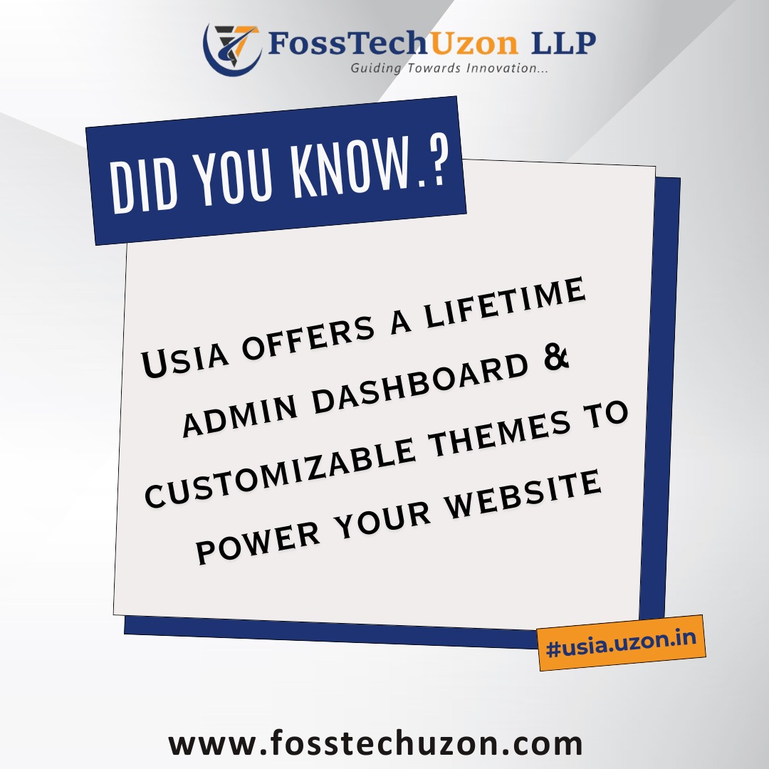 USIA offers a lifetime admin dashboard & customizable themes to power up your website! 🌐✨